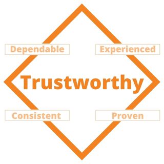 Trustworthy: Dependable, Experienced, Consistent, Proven