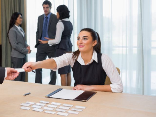 Onsite Professional at registration table